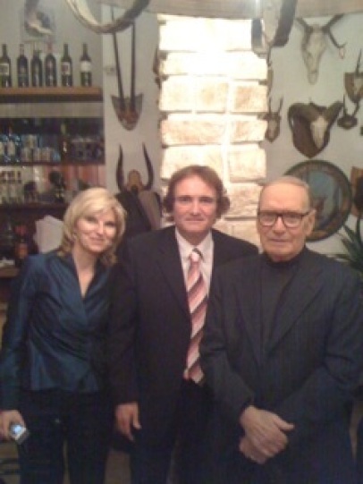 Italia - con Ennio Morricone y mi esposa Margareta